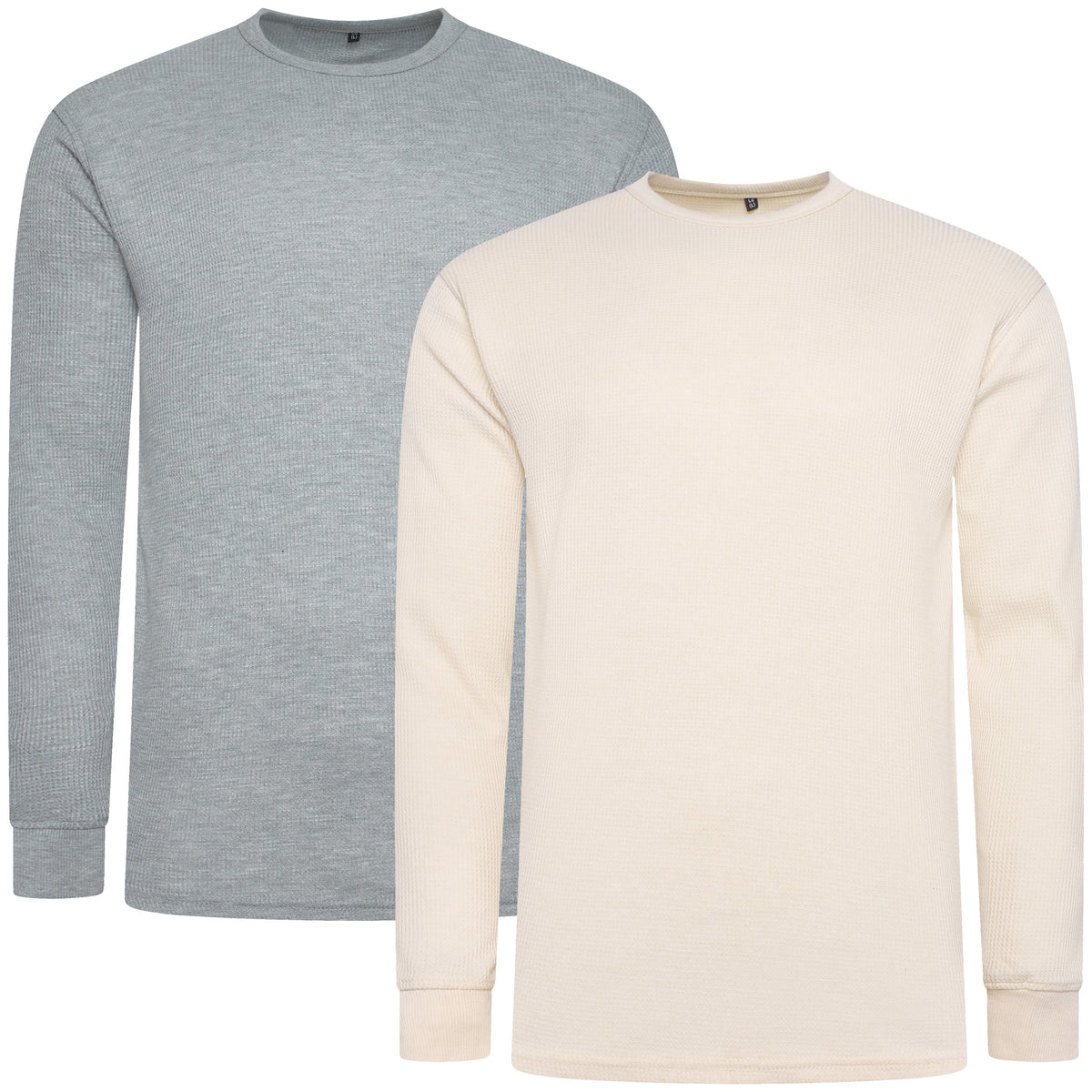 One Brand Crew Neck Waffle Knit T-Shirt