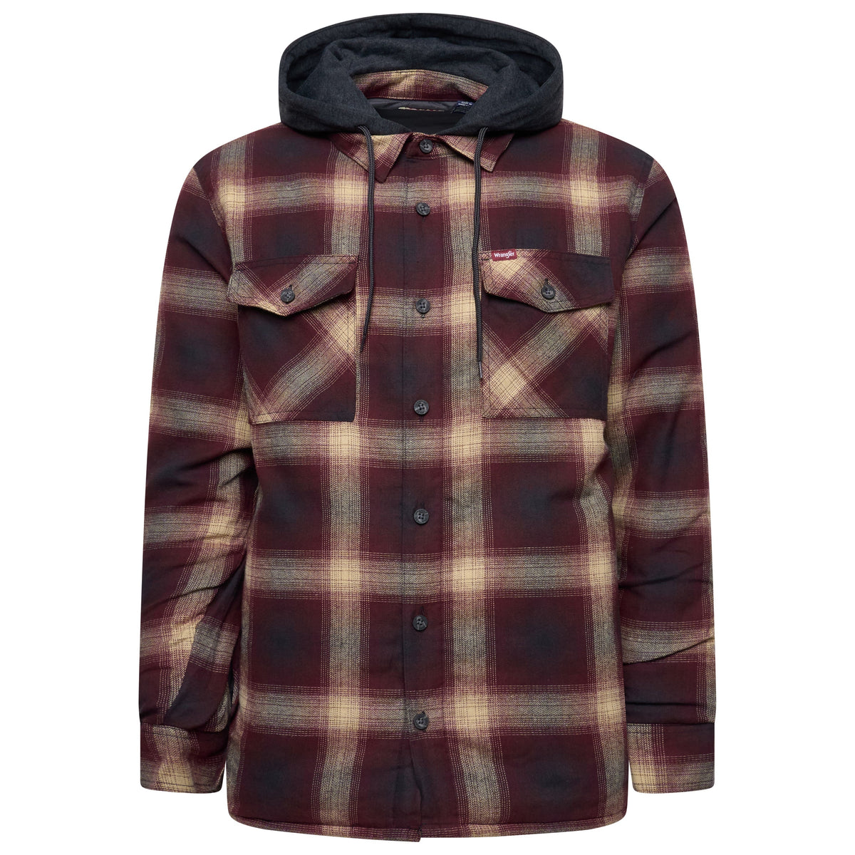 Wrangler Hooded Padded Overshirt Jacket
