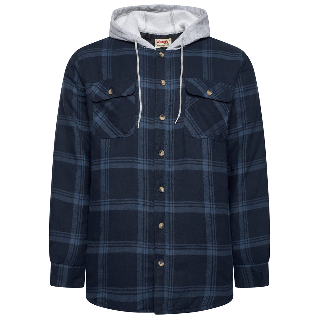 Wrangler Padded Hooded Shirt Jacket