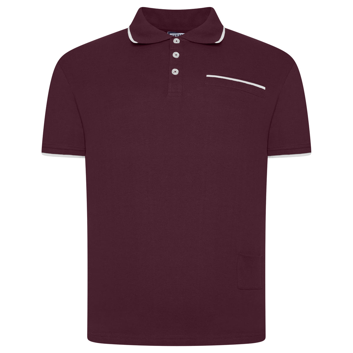 Evryone Contrast Tipped Polo Shirt