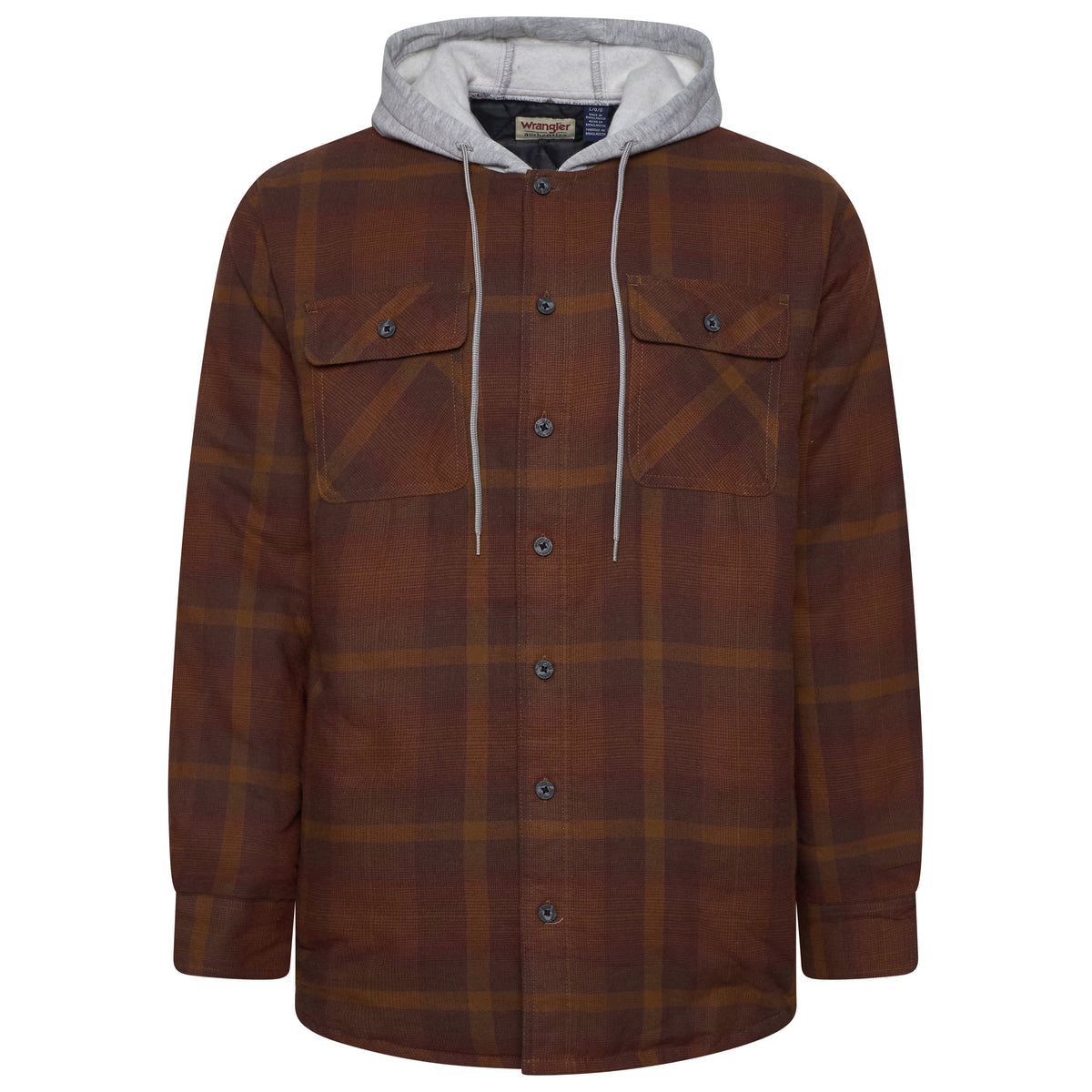 Wrangler Padded Hooded Shirt Jacket